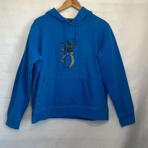 Browning for Her Womens Blue Sweatshirt Hoodie size XXL